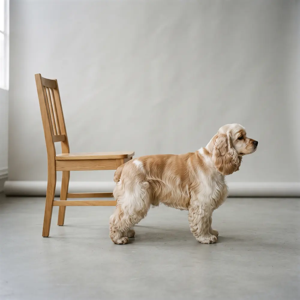 Illustration of a American Cocker Spaniel: grown, about 11–14 kg. Not a photograph of a puppy for sale.