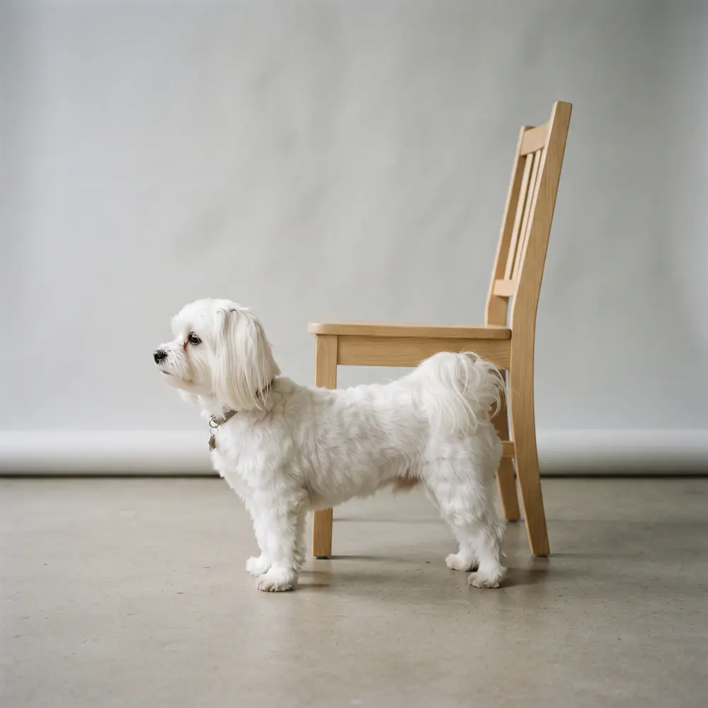 Illustration of a Maltese: grown, about 2–4 kg. Not a photograph of a puppy for sale.