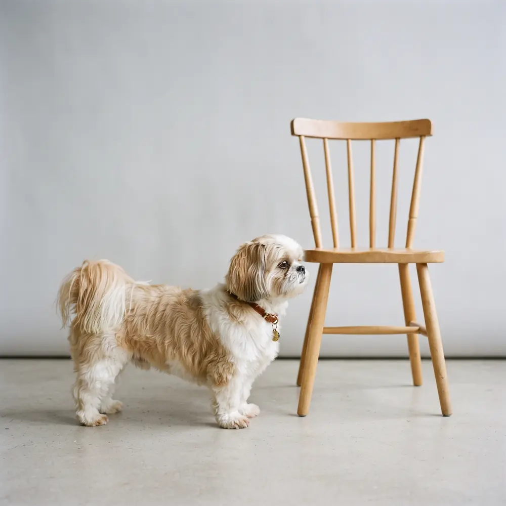 Illustration of a Shih Tzu: grown, about 4–7 kg. Not a photograph of a puppy for sale.