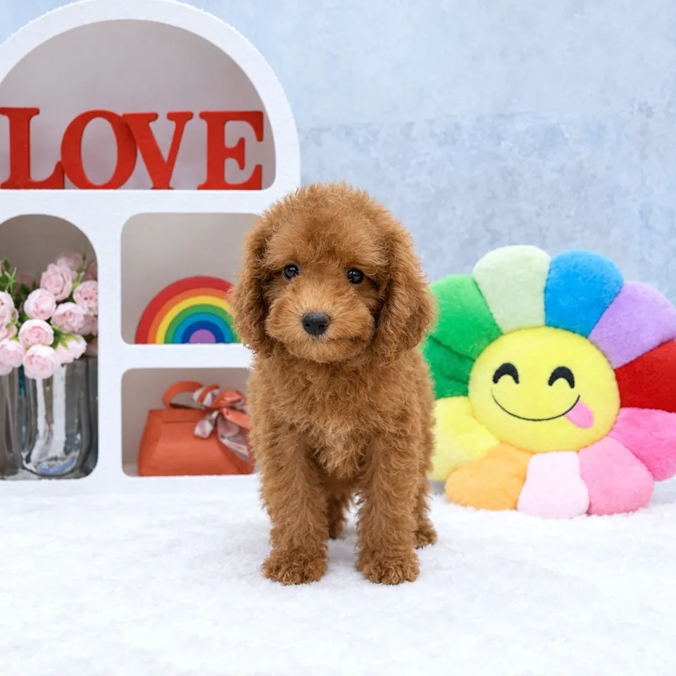 Red Cavapoo puppy, red cavapoo puppy for sale in Singapore