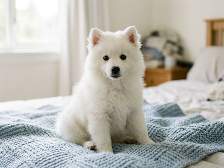White Japanese Spitz puppy for sale in Singapore