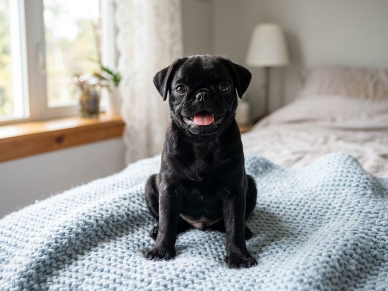 Black Pug puppy for sale in Singapore