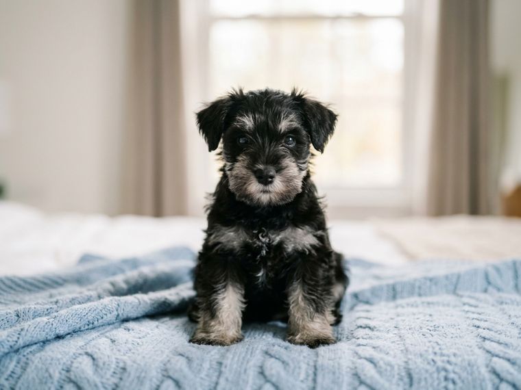 Black & Silver Miniature Schnauzer puppy for sale in Singapore